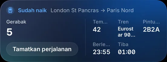 Biru Malam · Tren