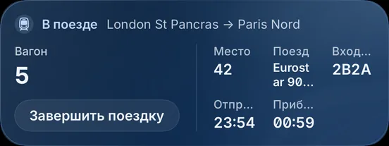 Синий Уцзи · Поезд