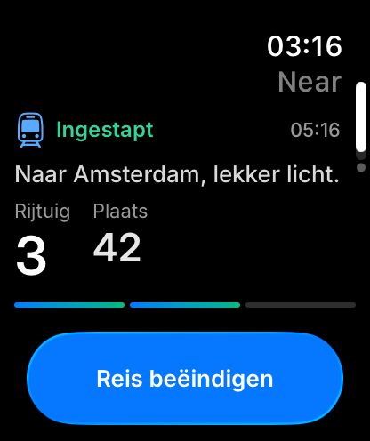 Treinkaart op de Apple Watch