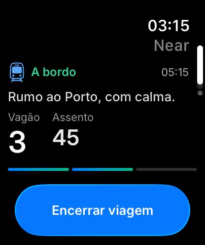 Cartão de trem no Apple Watch